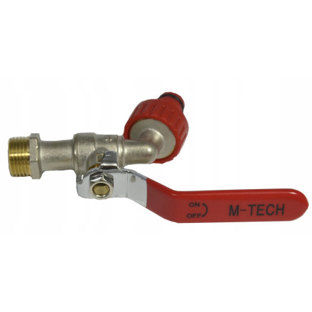 ZAWÓR KUREK KULOWY KRAN CZERPALNY OGRODOWY 1/2" CALA DN15 SZYBKOZŁĄCZKA