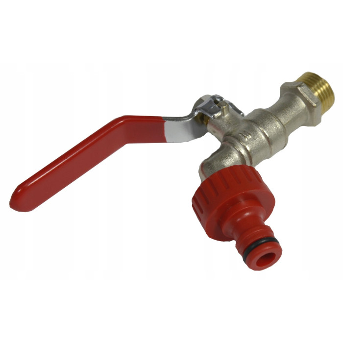 ZAWÓR KUREK KULOWY KRAN CZERPALNY OGRODOWY 3/4" CALA DN20 SZYBKOZŁĄCZKA