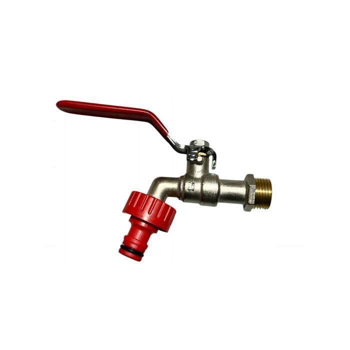 ZAWÓR KUREK KULOWY KRAN CZERPALNY OGRODOWY 3/4" CALA DN20 SZYBKOZŁĄCZKA