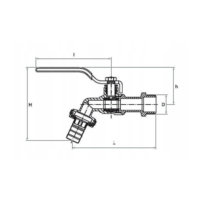 ZAWÓR KUREK KULOWY KRAN CZERPALNY OGRODOWY 1/2" CALA DN15 STANDARD