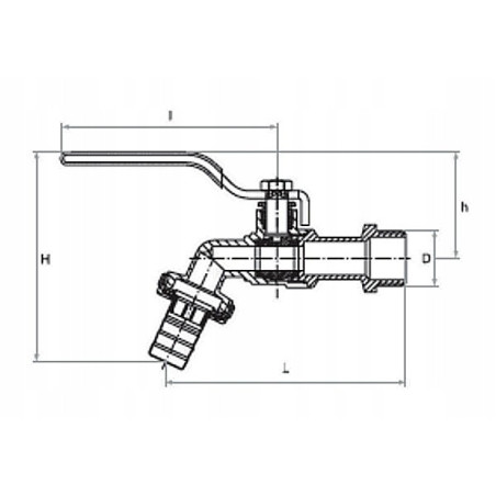ZAWÓR KUREK KULOWY KRAN CZERPALNY OGRODOWY 1/2" CALA DN15 STANDARD