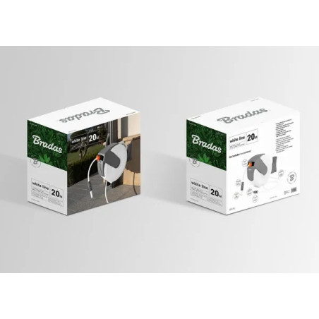 Wąż ogrodniczy Bradas White line 1/2" 20m w zestawie z bębnem Solidny mocny