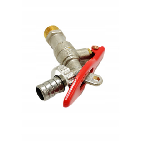 Zawór czerpalny z dławikiem i złączką węża na kłódkę + kłódka 1/2