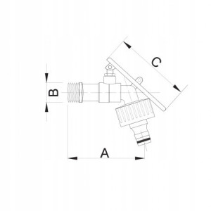 Zawór czerpalny z dławikiem i szybkozłączką na kłódkę + kłódka 1/2