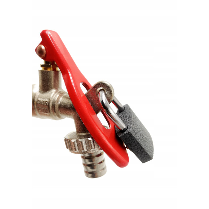 Zawór czerpalny z dławikiem i szybkozłączką na kłódkę + kłódka 3/4