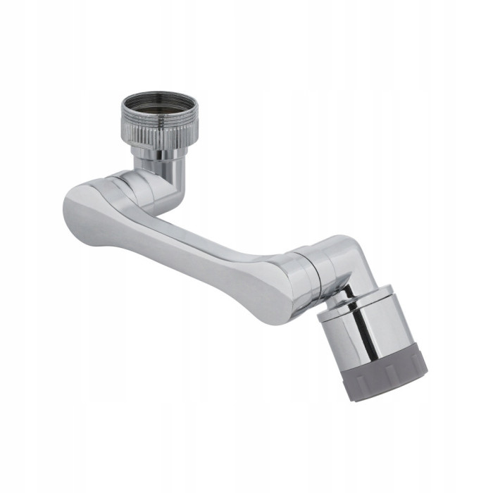 PRZEDŁUŻKA KRANU BATERII OBROTOWA AERATOR PERLATOR METAL 2W1 1080° m22/24