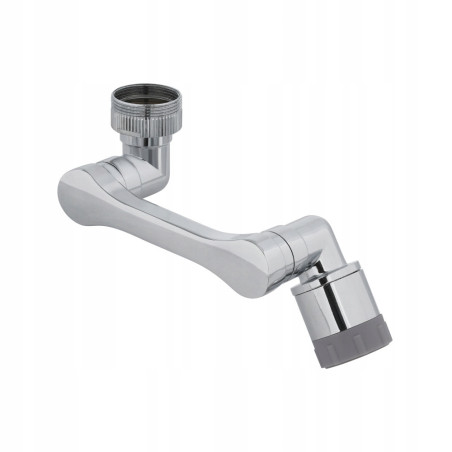 PRZEDŁUŻKA KRANU BATERII OBROTOWA AERATOR PERLATOR METAL 2W1 1080° m22/24