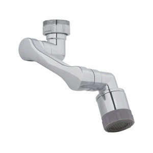 PRZEDŁUŻKA KRANU BATERII OBROTOWA AERATOR PERLATOR METAL 2W1 1080° m22/24