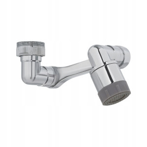 PRZEDŁUŻKA KRANU BATERII OBROTOWA AERATOR PERLATOR METAL 2W1 1080° m22/24