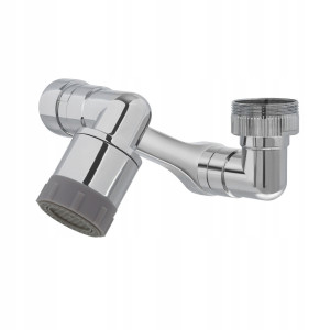 PRZEDŁUŻKA KRANU BATERII OBROTOWA AERATOR PERLATOR METAL 2W1 1080° m22/24