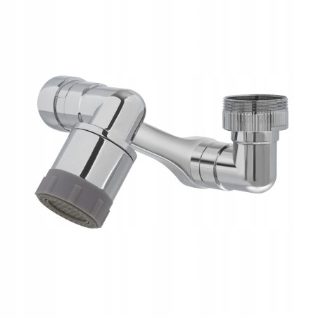 PRZEDŁUŻKA KRANU BATERII OBROTOWA AERATOR PERLATOR METAL 2W1 1080° m22/24