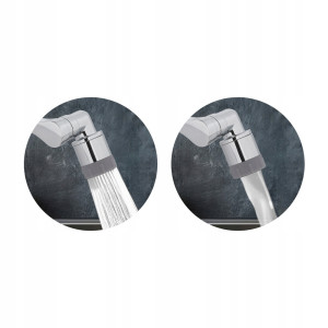 PRZEDŁUŻKA KRANU BATERII OBROTOWA AERATOR PERLATOR METAL 2W1 1080° m22/24