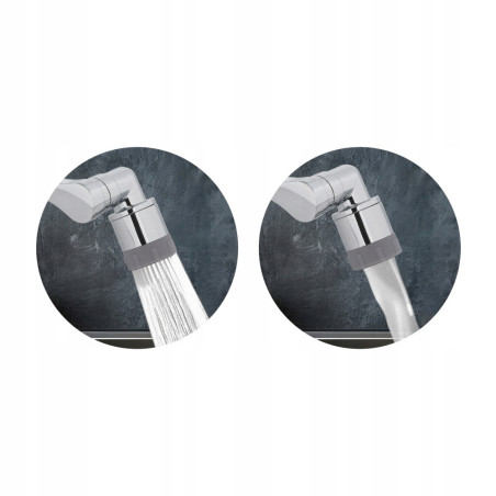 PRZEDŁUŻKA KRANU BATERII OBROTOWA AERATOR PERLATOR METAL 2W1 1080° m22/24