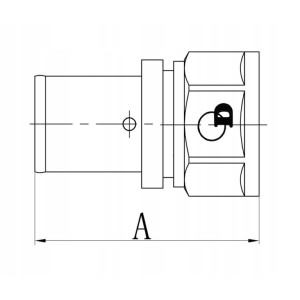 ZŁĄCZKA MUFA ZAPRASOWYWANA PEX ALUPEX FI 20 mm x 1/2'' GW ZACISKANA