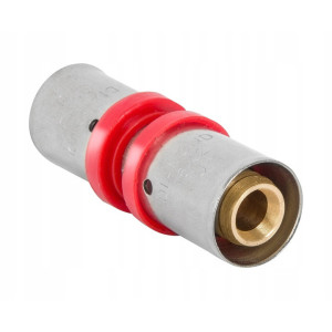 ZŁĄCZKA MUFA ZAPRASOWYWANA PEX ALUPEX 16 mm x16mm ZACISKANA RÓWNOPRZELOTOWA