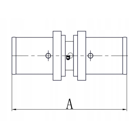 ZŁĄCZKA MUFA ZAPRASOWYWANA PEX ALUPEX 16 mm x20mm ZACISKANA RÓWNOPRZELOTOWA