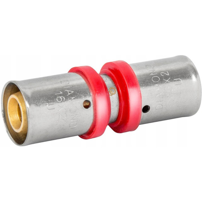 ZŁĄCZKA MUFA ZAPRASOWYWANA PEX ALUPEX 16 mm x20mm ZACISKANA RÓWNOPRZELOTOWA
