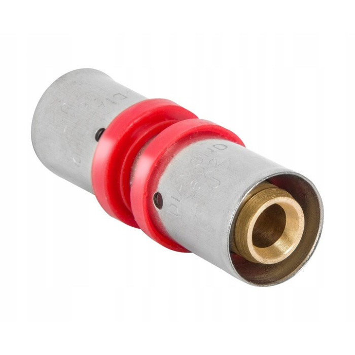 ZŁĄCZKA MUFA ZAPRASOWYWANA PEX ALUPEX 16 mm x25mm ZACISKANA RÓWNOPRZELOTOWA