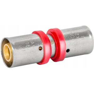 ZŁĄCZKA MUFA ZAPRASOWYWANA PEX ALUPEX 32mm x 32mm ZACISKANA RÓWNOPRZELOTOWA