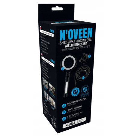 Zestaw prysznicowy natynkowy NOVEEN Słuchawka prysznicowa wielofunkcyjna