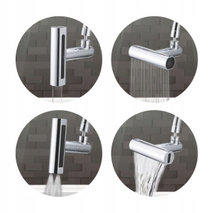 PRZEDŁUŻKA PERLATOR AERATOR OBROTOWY 360° M22 M24 4 TRYBY STALOWY XL3001