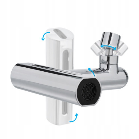 PRZEDŁUŻKA PERLATOR AERATOR OBROTOWY 360° M22 M24 4 TRYBY STALOWY XL3001