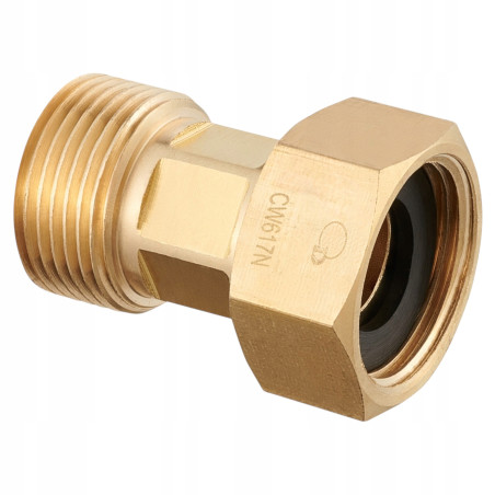 ŚRUBUNEK PÓŁŚRUBUNEK MOSIĘŻNY GW 1/2x1/2 GZ RÓWNOPRZELOTOWY Z USZCZELKĄ