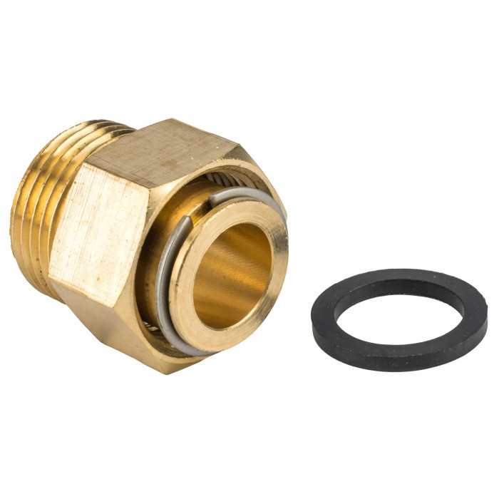 ŚRUBUNEK PÓŁŚRUBUNEK MOSIĘŻNY GW 1/2x1/2 GZ RÓWNOPRZELOTOWY Z USZCZELKĄ