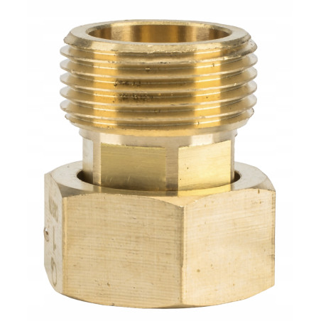 ŚRUBUNEK PÓŁŚRUBUNEK RÓWNOPRZELOTOWY MOSIĘŻNY Z USZCZELKĄ Ø 3/4" DN20 MOCNY