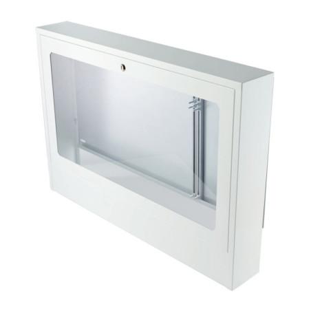 OBUDOWA METALOWA NATYNKOWA Z PRZESZKLENIEM BIAŁA DIAMOND DO 6 OBWODÓW