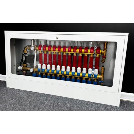 OBUDOWA METALOWA NATYNKOWA Z PRZESZKLENIEM BIAŁA DIAMOND DO 8/4 OBWODÓW