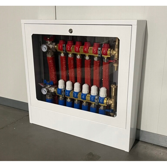 OBUDOWA METALOWA PODTYNKOWA BIAŁA Z PRZESZKLENIEM - RAMKA DO 8/4 OBWODÓW