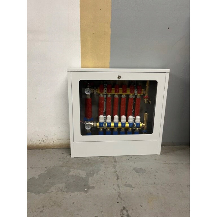 OBUDOWA METALOWA PODTYNKOWA BIAŁA Z PRZESZKLENIEM - RAMKA DO 8/4 OBWODÓW