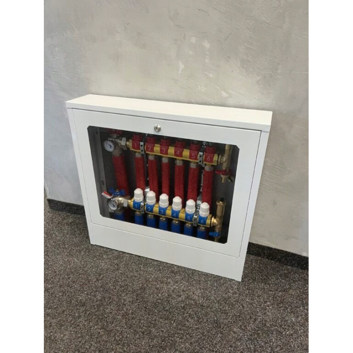 OBUDOWA METALOWA PODTYNKOWA BIAŁA Z PRZESZKLENIEM - RAMKA DO 12/8 OBWODÓW