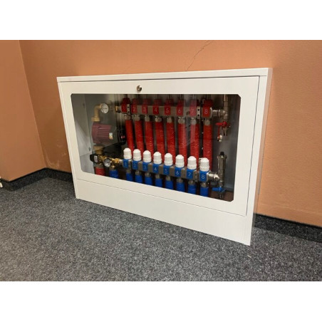 OBUDOWA METALOWA PODTYNKOWA BIAŁA Z PRZESZKLENIEM - RAMKA DO 16/14 OBWODÓW