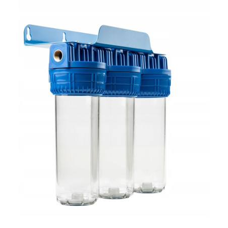 System 3-stopniowy 3/4 cala KORPUS NARUROWY OBUDOWA GREEN FILTER DO WODY 10