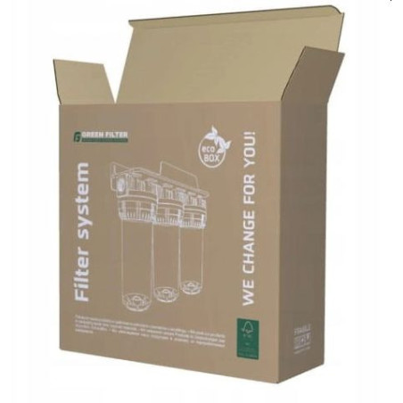 Filtr do wody narurowy 10'' obudowa korpus 1'' dwustopniowy green filter