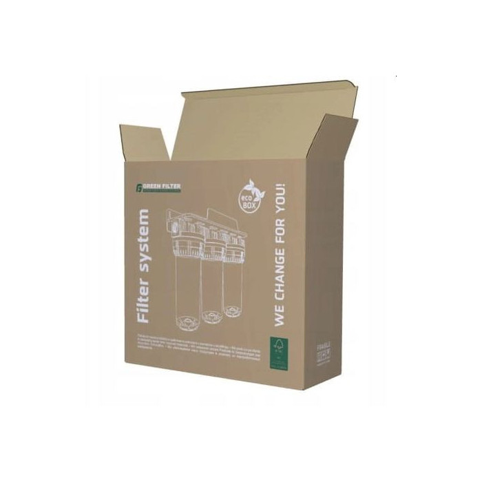 Filtr do wody narurowy 10'' obudowa korpus 3/4'' dwustopniowy green filter