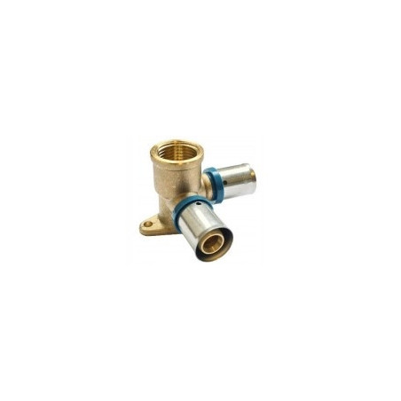 Kolano 16 x 1/2 cala z łapami PEX zapras PODWÓJNE zaprasowywane