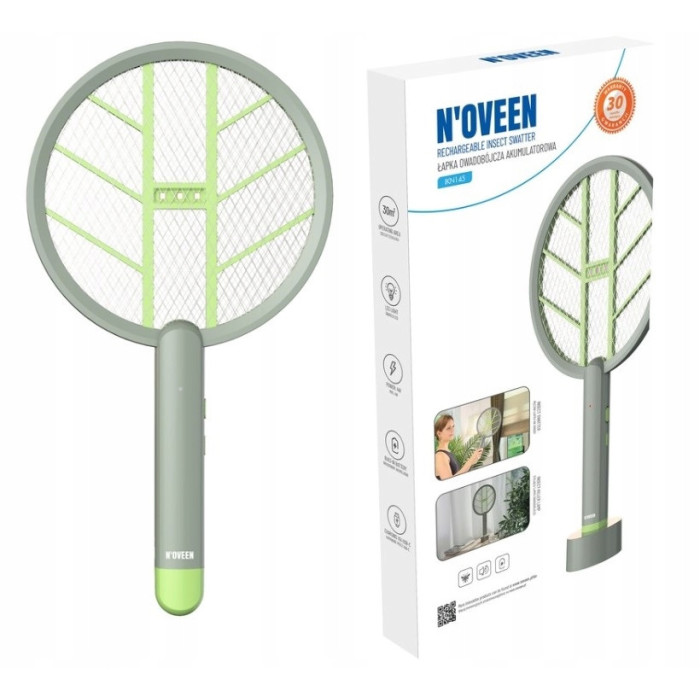 ElektrycznaŁapka owadobójcza akumulatorowa lampa NOVEEN IKN145 rażąca