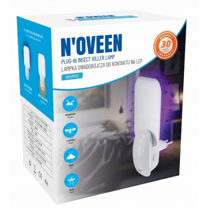 Lampka owadobójcza do kontaktu na lep IKN905 UV NOVEEN IKN905