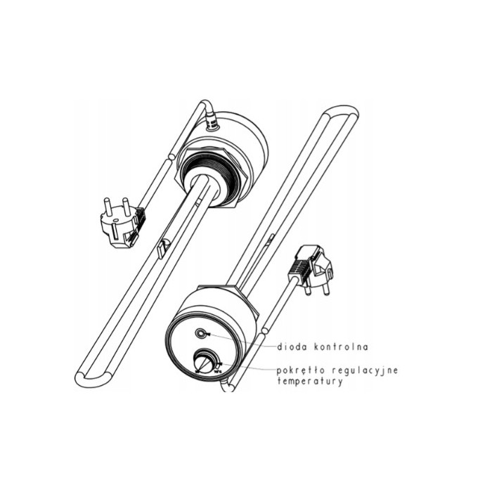 GRZAŁKA ELEKTRYCZNA DO BOJLERA Z TERMOSTATEM VOLUX 1500W 5/4''