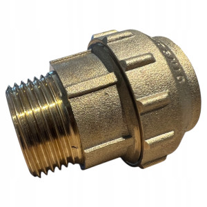Złączka PE mosiężna 32mm x 1" GWINT ZEWNĘTRZNY TYP CIĘŻKI
