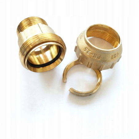Złączka PE mosiężna 32mm x 1" GWINT ZEWNĘTRZNY TYP CIĘŻKI