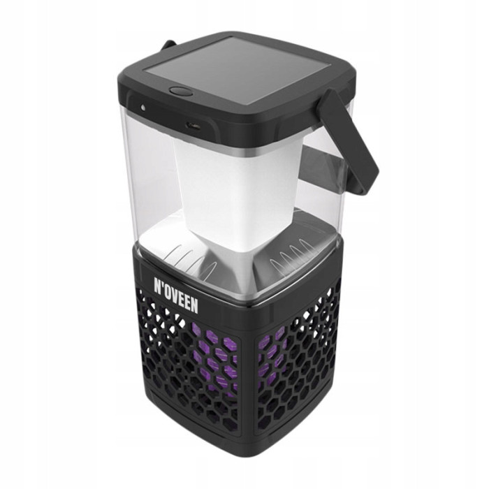 Solarna Lampa owadobójcza NOVEEN IKN895 LED IP20 LAMPKA 3w1 komary czarna