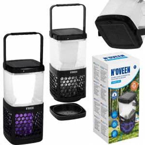 Solarna Lampa owadobójcza NOVEEN IKN895 LED IP20 LAMPKA 3w1 komary czarna