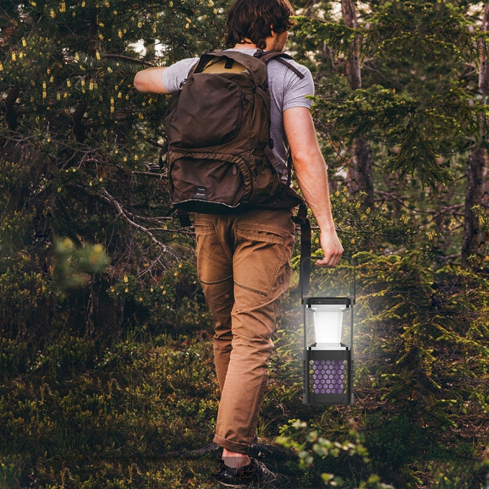 Solarna Lampa owadobójcza NOVEEN IKN895 LED IP20 LAMPKA 3w1 komary czarna