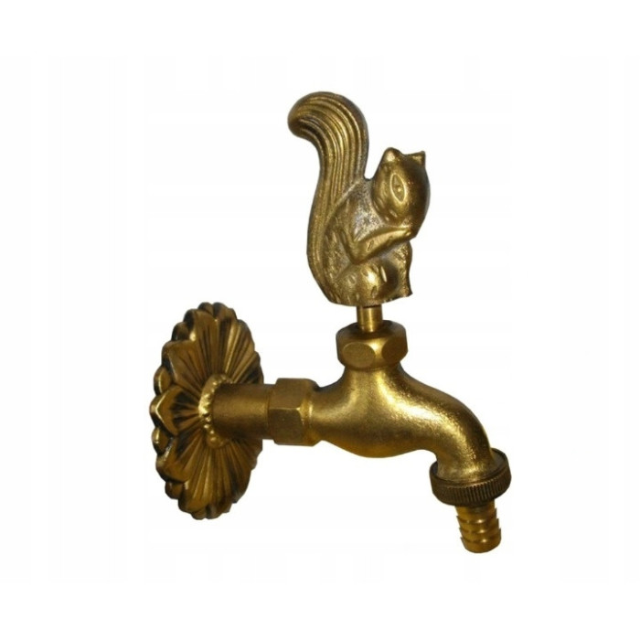 ZAWÓR KRAN OZDOBNY OGRODOWY CZERPALNY MOSIĘŻNY WIEWIÓRKA