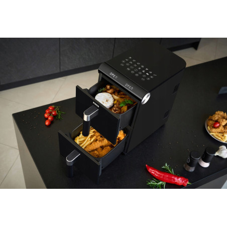 Duża frytkownica beztłuszczowa dwukomorowa 13 programów NOVEEN Air Fryer