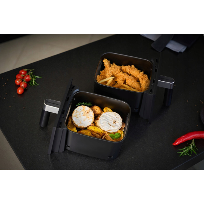 Duża frytkownica beztłuszczowa dwukomorowa 13 programów NOVEEN Air Fryer
